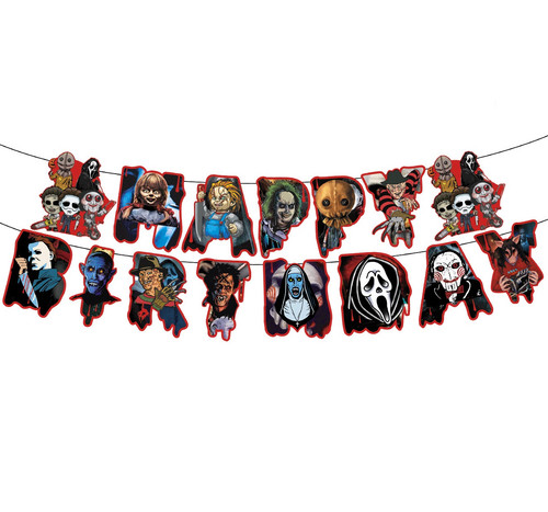 Horror movie bunting - bunting, birthday