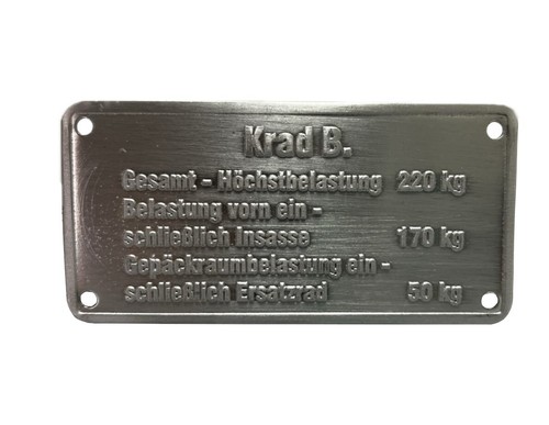 Steib nameplate size - steib,,