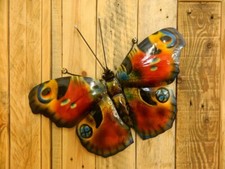 Metal Peacock Butterfly Wall