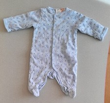 Newborn Baby Boys Baby GAP Tiny Baby Blue Fox Patterned Sleepsuit up to 7 lbs