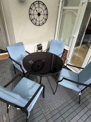 Garden table and chairs - and, 4