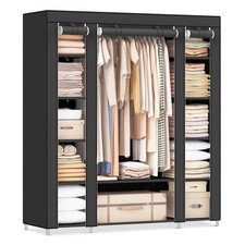 Large Fabric Canvas Wardrobe