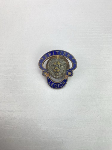 British legion enamel lapel - british,