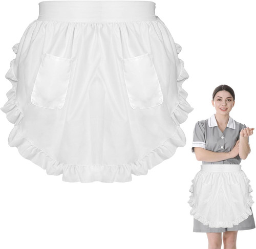 Half white apron - white, 2