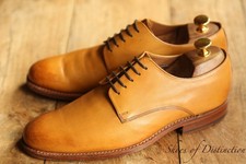 Grenson Tan Burnished Leather Derby Shoes UK 6 F US 7 EU 40