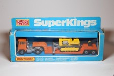 Matchbox Lesney Super Kings K23 Scammell Low Loader With Bulldozer - RARE ORANGE