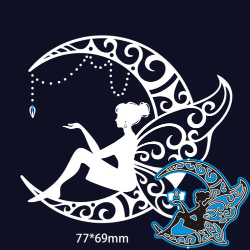 Fairy moon metal cutting - fairy,