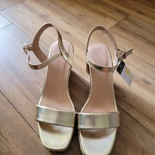 Womens Gold Wedge Sandals
