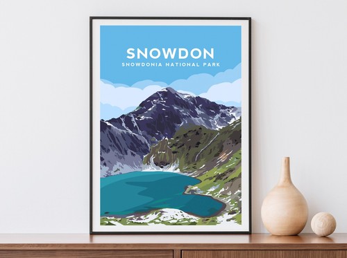 Snowdon wales art - snowdon,