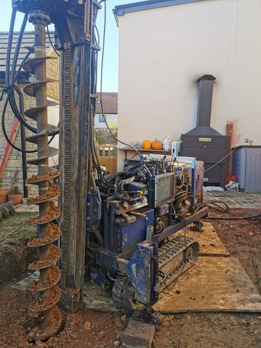 Piling rig drilling - piling,