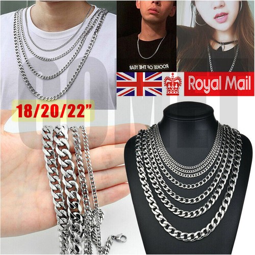Mens boys curb chain stainless - mens,