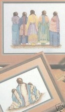 The Watchers Cross Stitch Chart Pattern  Native Americans  2 Designs