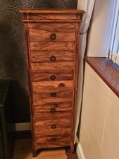 Sheesham tall square 7 Drawer