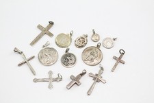 Sterling Silver Pendants Cross St. Christopher x13 (17g)