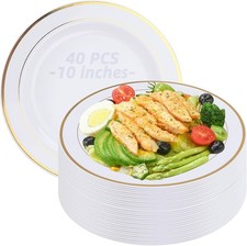 SHUESS 40 Pack White Plastic