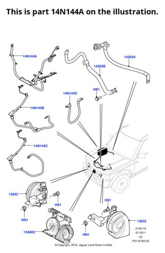 Land rover genuine cable spare - rover,