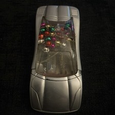 Rare Unique COLLECTABLE Vehicle Design Lighter Green Flame Silver Working