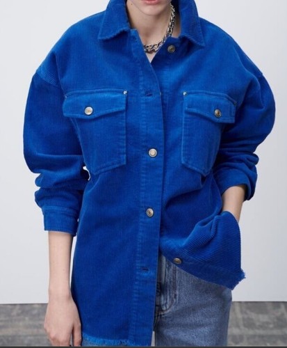 Zara blue corduroy button - corduroy,