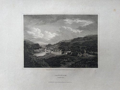 1815 antique print - 1815, langholm