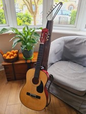 Reclaimed Guitar wall Hanger Stand Handmade Metal Wooden Artisan Art Deco Rare 