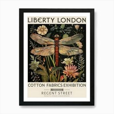 Liberty London Cotton Fabrics Exhib Framed Wall Art Poster Canvas Print Picture