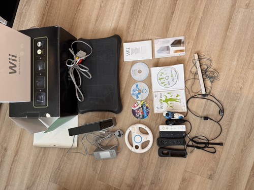Black nintendo wii with - black,
