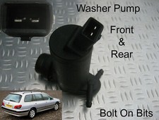 Front & Rear Windscreen Washer Pump Fits Peugeot 406 Estate 1996 through to 2004