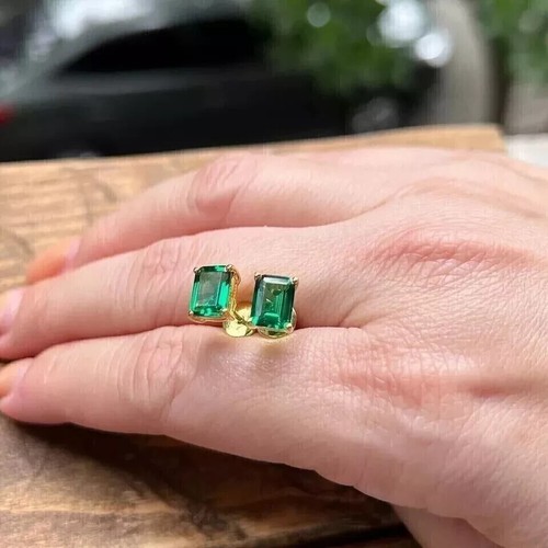 2ct emerald cut - emerald, lab