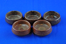 5 VINTAGE BAKELITE CASTOR CUPS