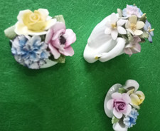 Royal Doulton 2 Hand Painted Flowers In Posies ornaments,