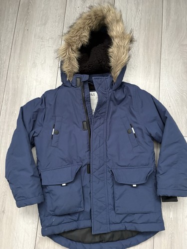Boys blue parka coat age - age, 5-6