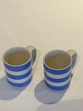 T.G. Green 10oz Cornishware Mugs, Set  of 2