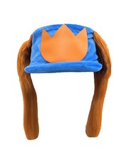 Fluffy Dog Man Blue Hat with