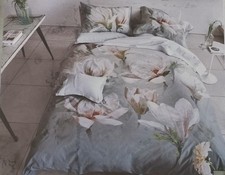 DESIGNERS GUILD YULAN MAGNOLIA SINGLE DUVET COVER WITH PILLOWCASES BRAND NEW