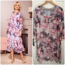 Nightingales Pink Grey Floral