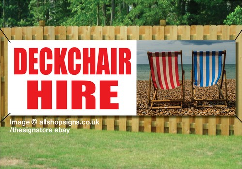 Deckchair hire sign banner - deckchair,