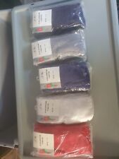 Vintage Baby Girl Acrilic Nylon Tights Winter Warm Thermal 5 Pairs New 7-8 Year