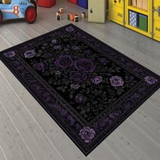 Purple Black Rug,For Living