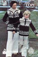 ~Alafoss of Iceland Knitting Pattern Knitting For Lopi Zipper Jacket & Sweater ~