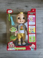 Cocomelon Deluxe Interactive JJ Doll - Sounds, Spoon & Peas, Clothes - Brand New