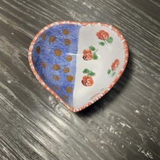 Italian Heart Shaped Dish Rose