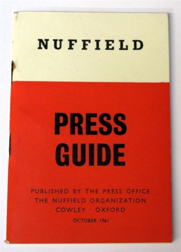 Nuffield press guide car - guide,
