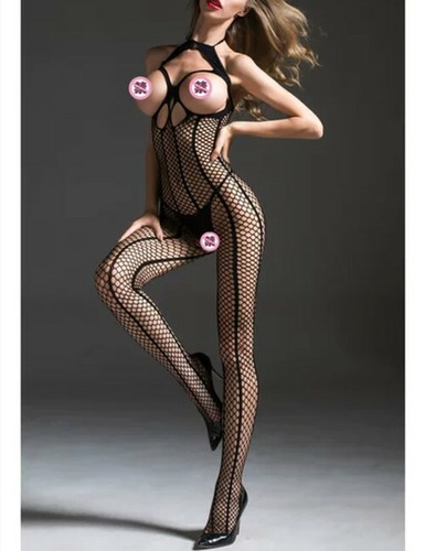 Open bust sexy fishnet - sexy,