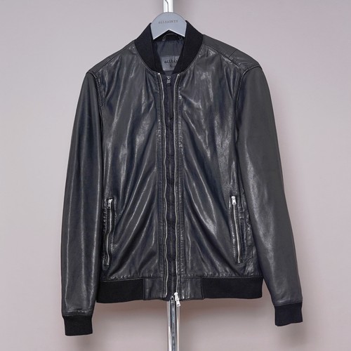 All saints leather - jacket, mens