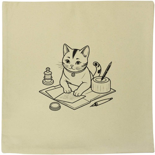 Cat writing letter - 'cat, letter'