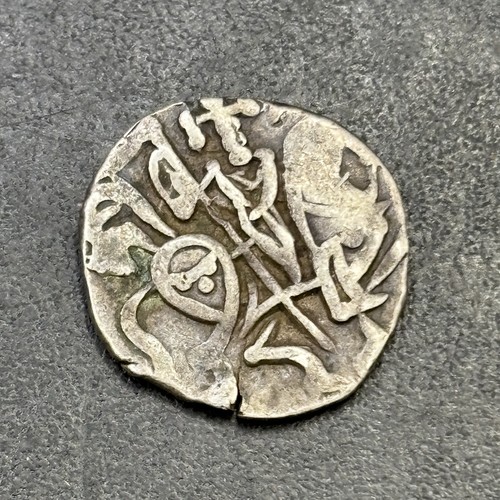 Ancient silver coin hindu - coin,
