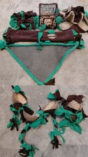 Sugar Glider Fleece Cage Accessory Toys Set - Green And Brown Theme - Pre-owned