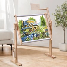 Wooden Cross Stitch Frame Stand –Adjustable for Tabletop & Floor Embroidery Work