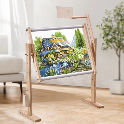 Wooden cross stitch frame - cross,