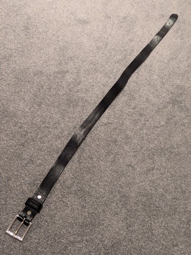 Black leather belt mens - m,